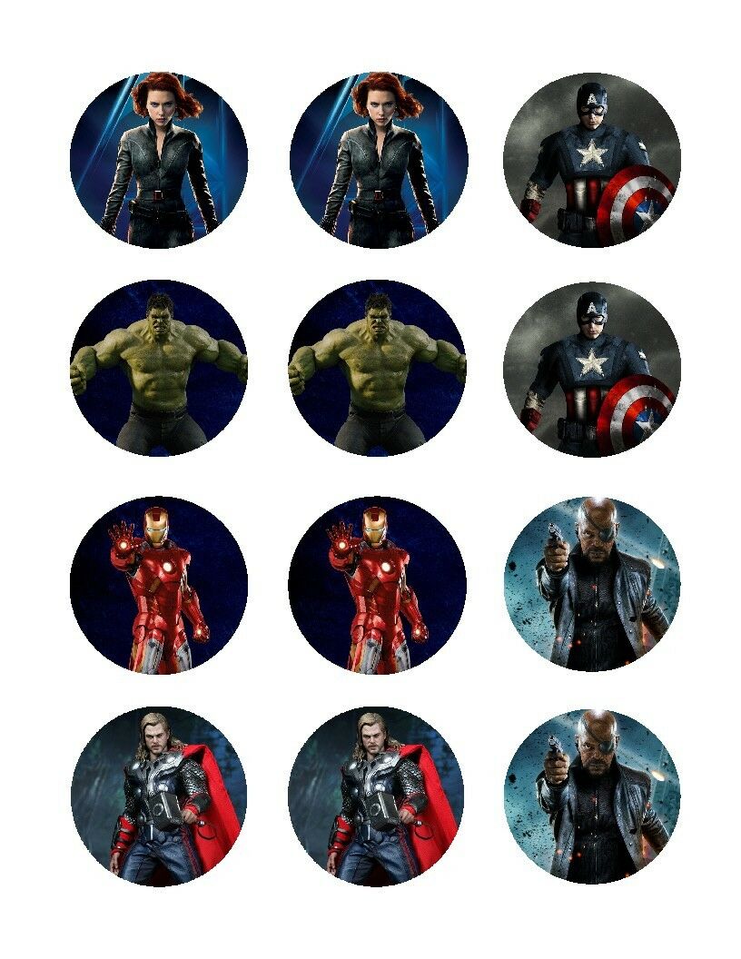 Avengers Edible Cupcake Toppers – Cakes For Cures