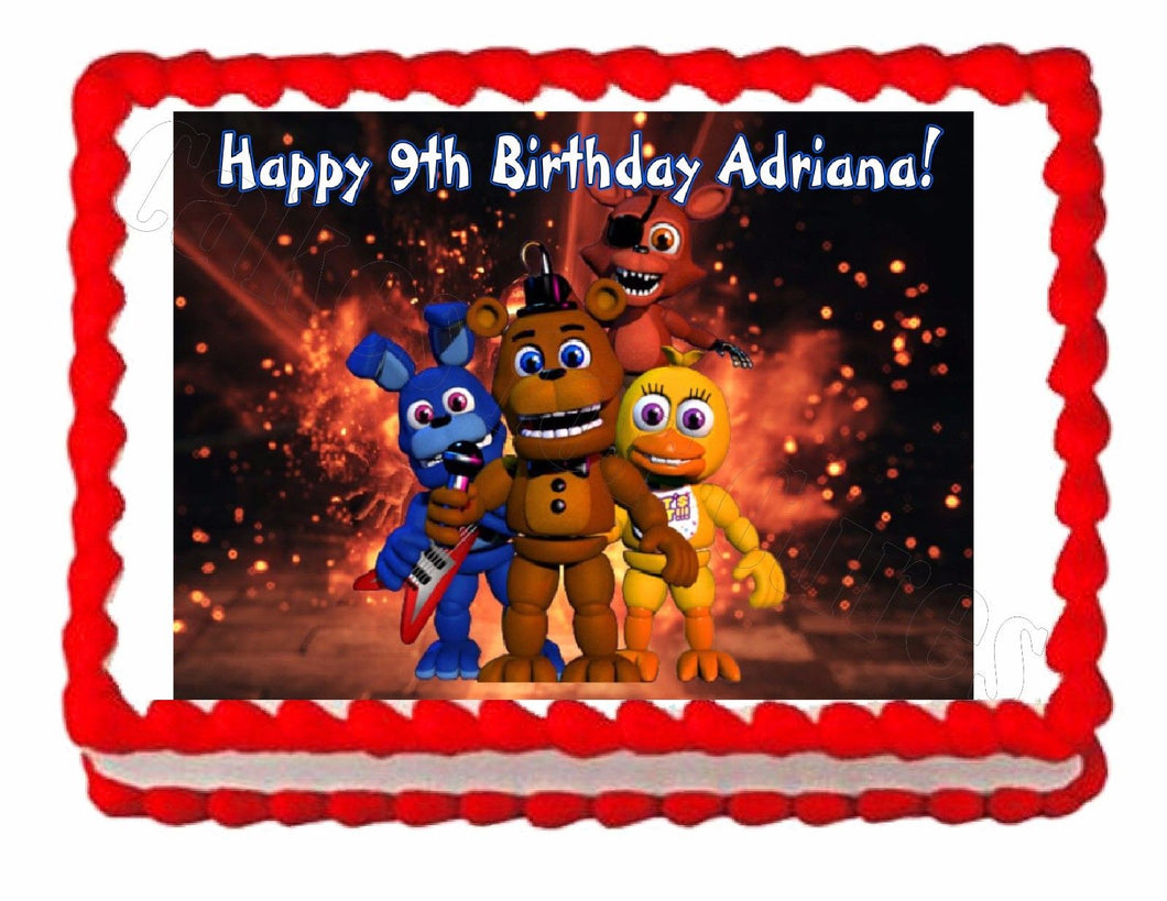 25 Cake Decorations for Fnaf Cake Topper Cupcake Toppers Set, Fnaf Happy  Birthday for Bday