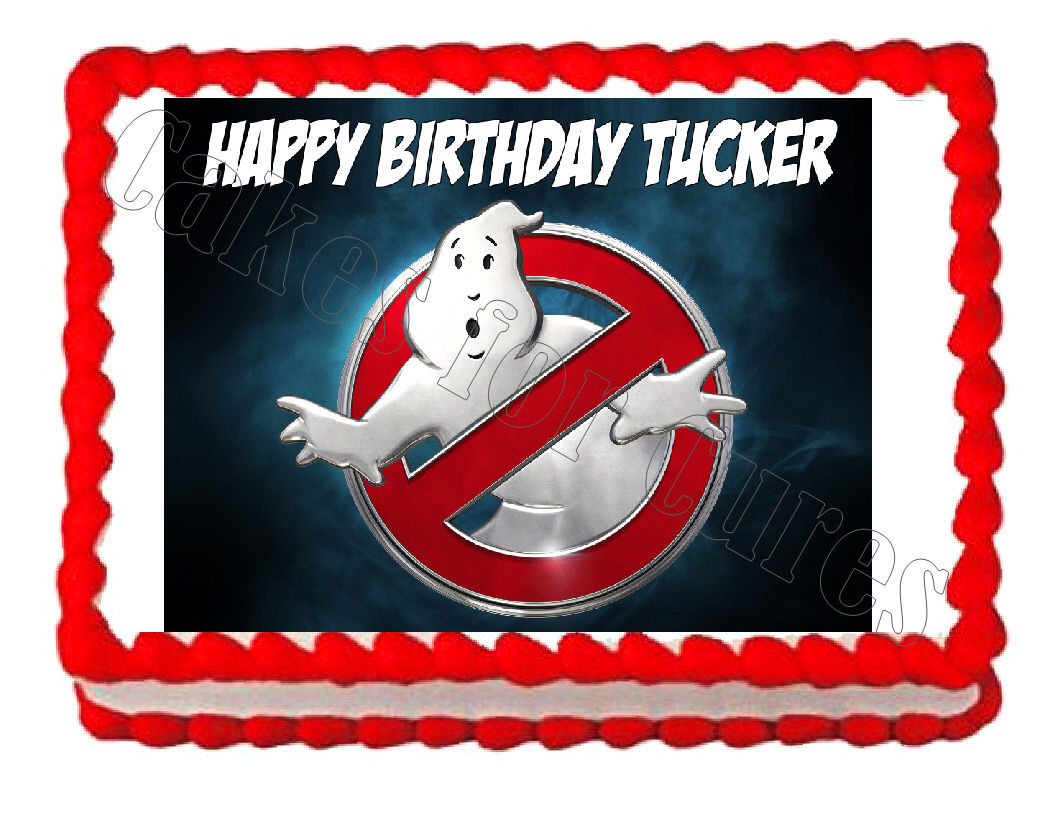 Decorating a Cake with Ghostbusters Edible Cake Images - Edible Cake Image  (ECI)