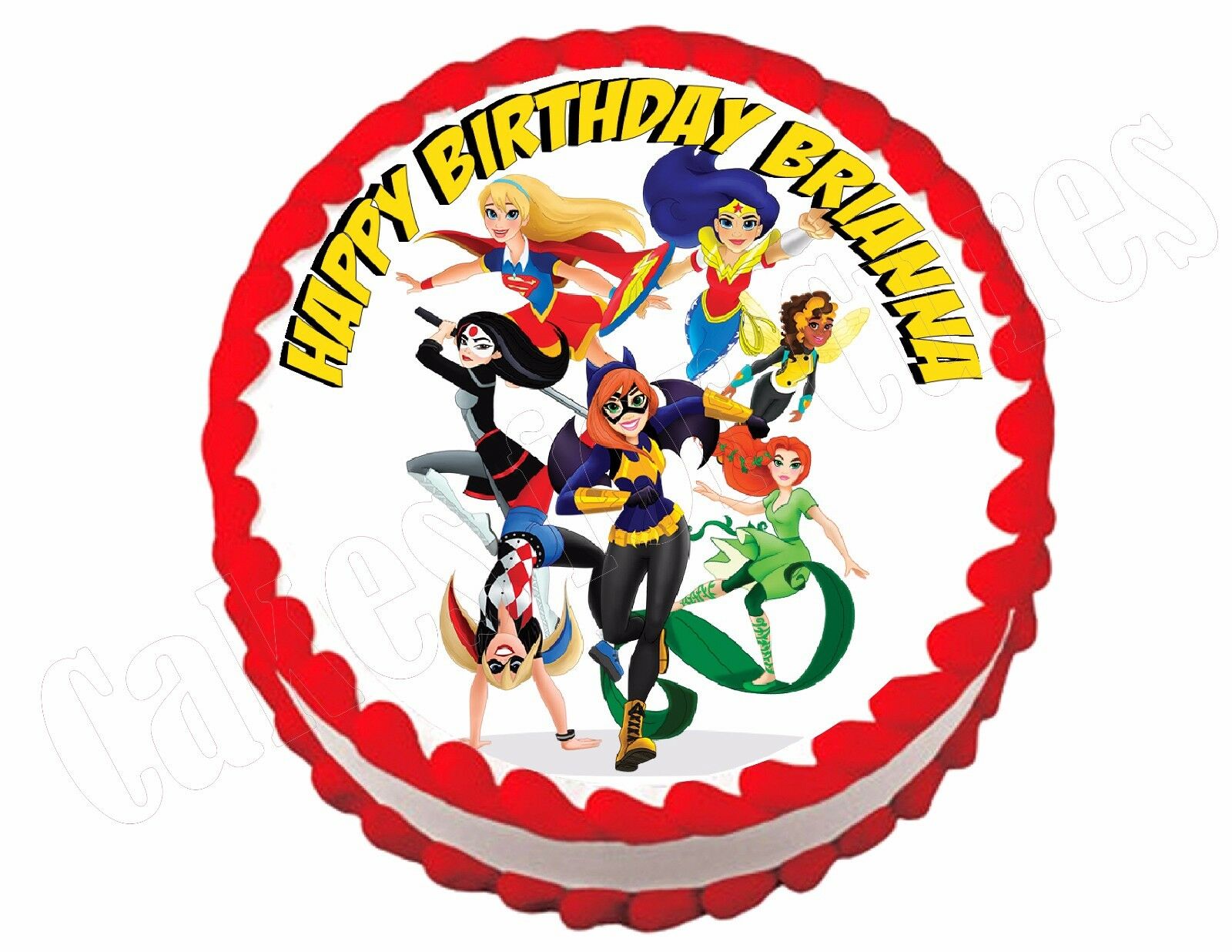 DC Super Hero Girls Cake Topper Edible Image Personalized Cupcakes Fro |  NineLife - United Kingdom