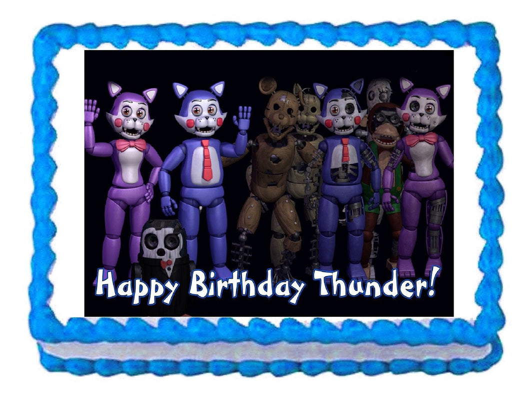 Five Nights at Freddy's 6 Edible Birthday Cake Topper