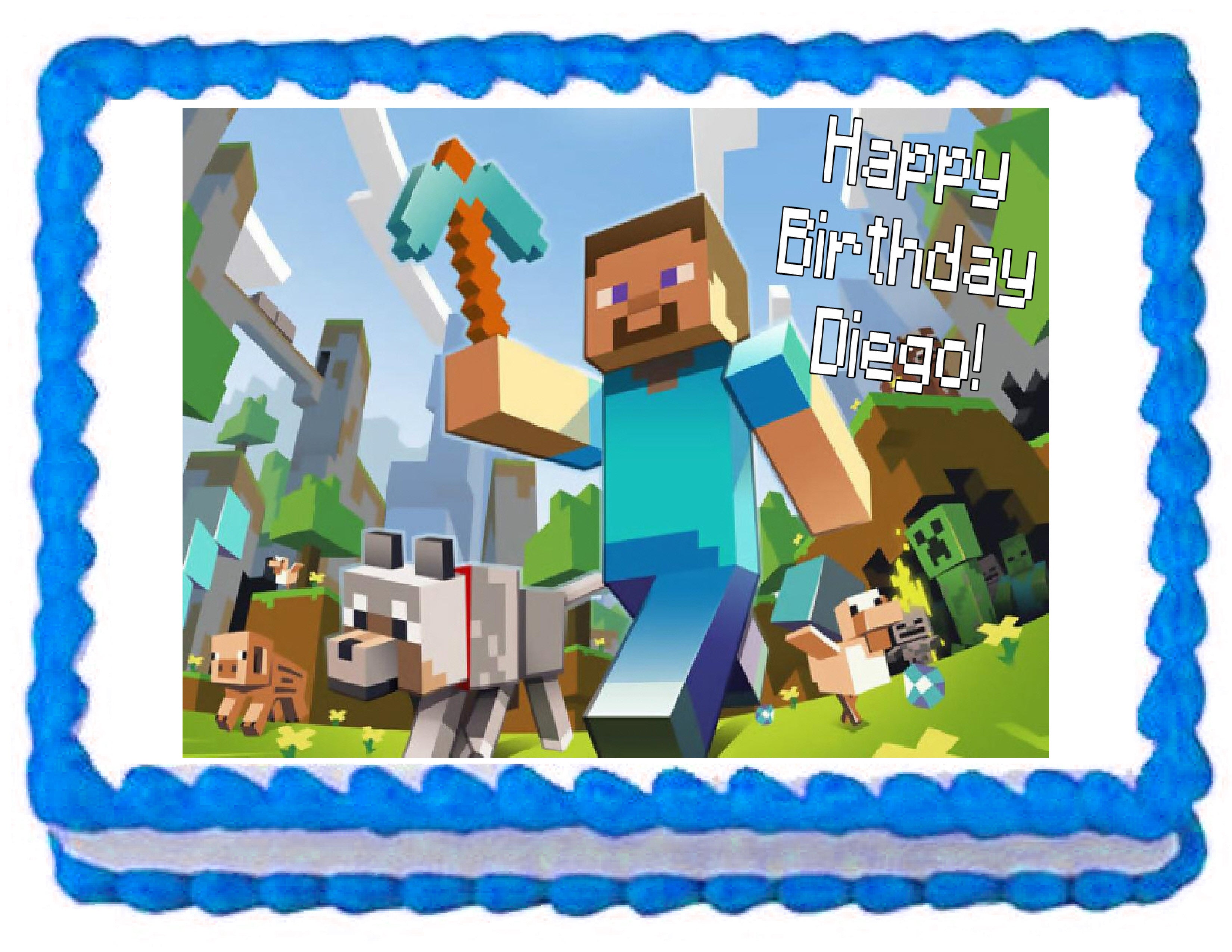Minecraft cake  Minecraft birthday cake, Minecraft cake